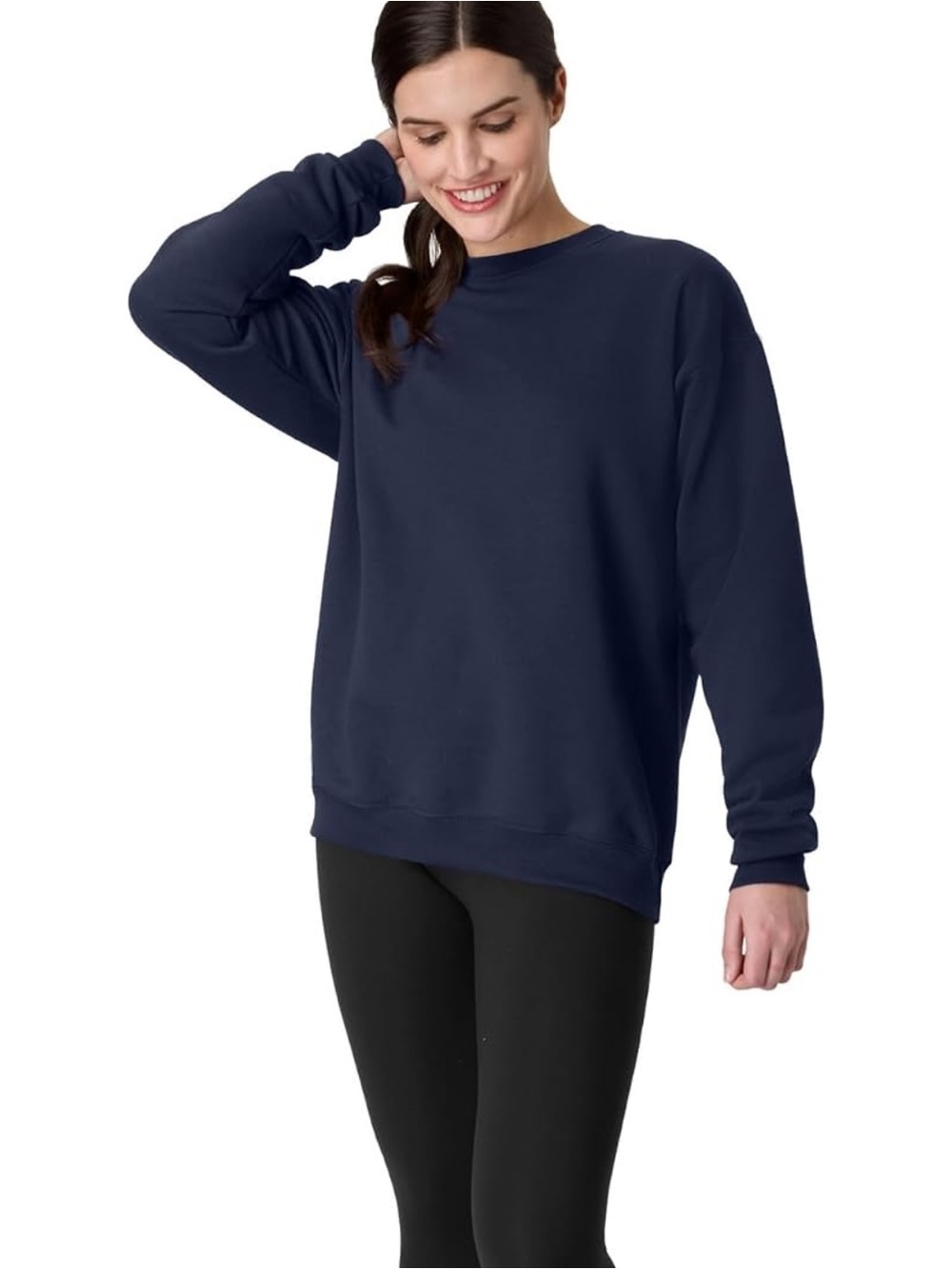 Hanes Eco fleece Crewneck Sweatshirt - navy blue